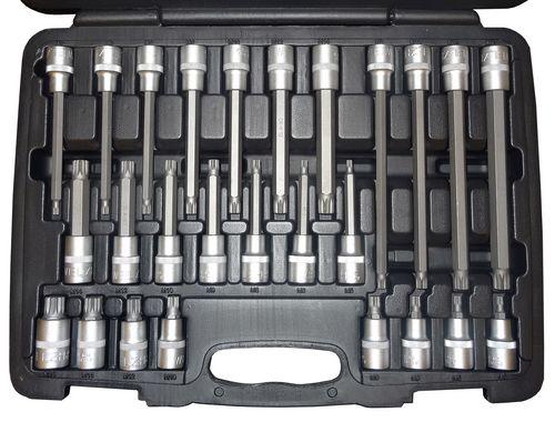 WELZH WERKZEUG 26 delar Spline-bits 1/" M5-M16