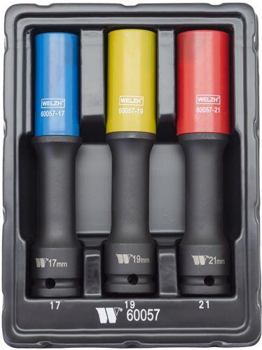WELZH WERKZEUG Skyddkraftshylssats Lång 1/2" 171921mm