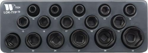 WELZH WERKZEUG Hylssats Kort hylsor Impact 1/2" Lok-Typ 10-32mm