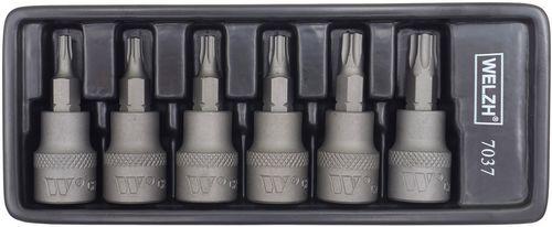 WELZH WERKZEUG Torx Hylsbitsats 3/8 48mm T20-T45