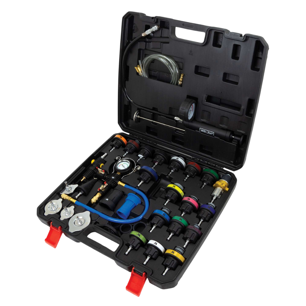 WELZH WERKZEUG Kylsystem tryck och vaccum test kit 33 delar