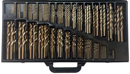 WELZH WERKZEUG 230 Styck Fullslipade HSS Titaniumbelagda Borrbits