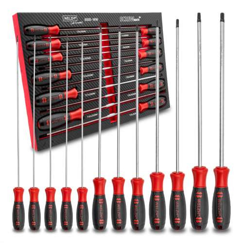 WELZH WERKZEUG Screw-Mate 12-delar Professional XL Torx skruvmejselsats