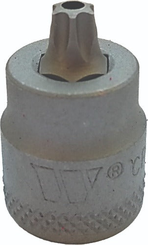 WELZH WERKZEUG Tamper Torx Bitshylsa S2 Stål Extra-Låg Profil T30H
